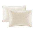 Reversible Quilt Set Cream King Cal King Cream Cotton