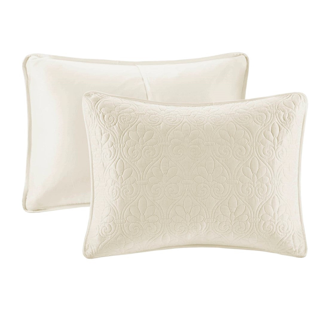 Reversible Quilt Set Cream King Cal King Cream Cotton