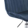 Twilight Blue And Chrome Swivel Office Chair Solid Blue Office Office Chairs Swivel Velvet