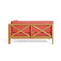 Brava X Back Corner Bench R With Coffee Tablered Red Acacia Wood