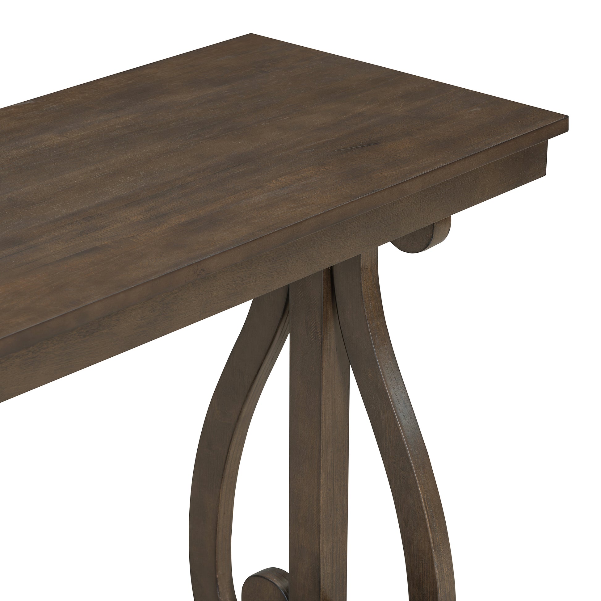 48 Inch Rustic Vintage Console Tablefarmhouse Style Entryway Table With Open Shelf And Sturdy Construction For Entryway And Living Room Walnut Walnut Distressed Finish Primary Living Space Antique,Rustic,Vintage Open Storage Console Tables Brushed