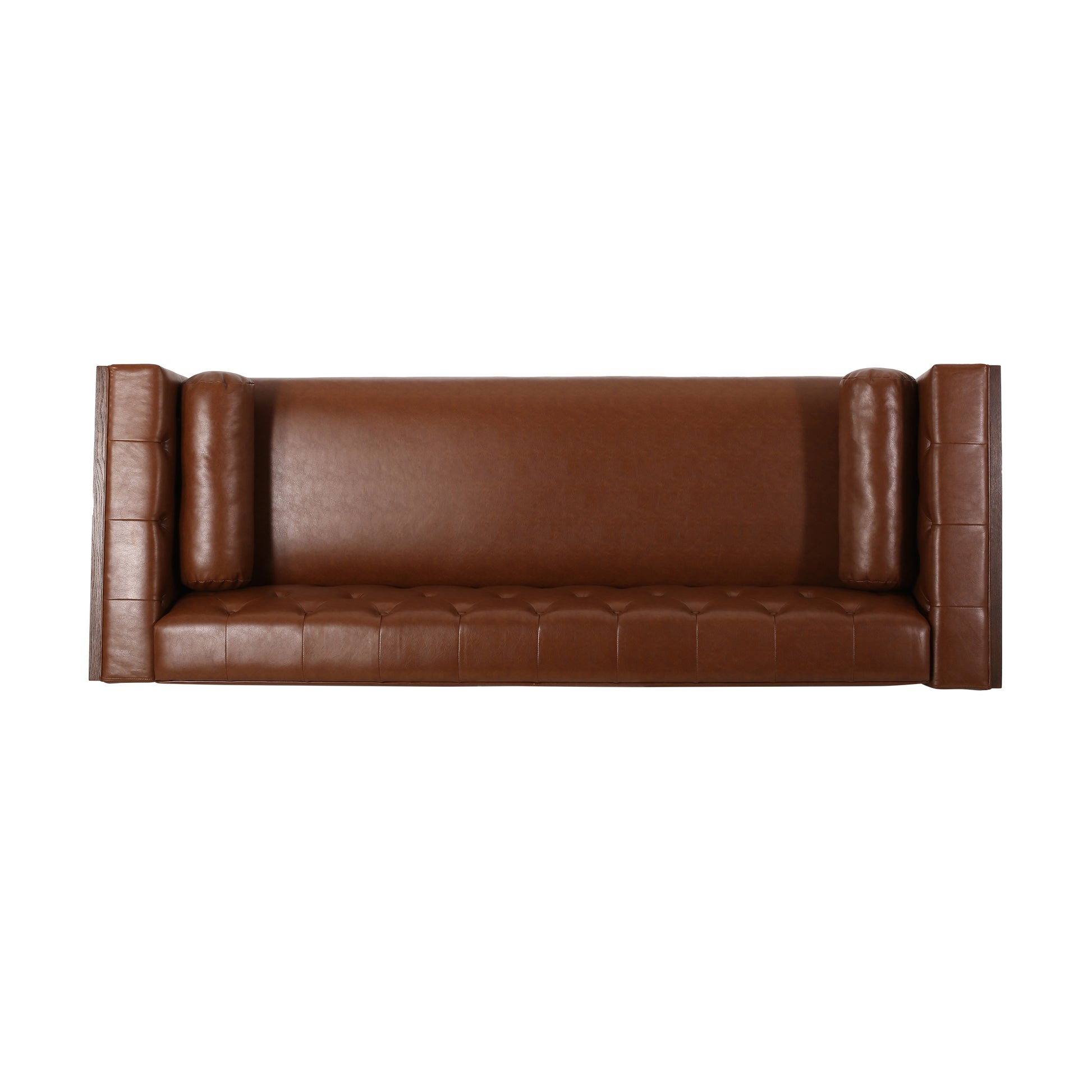 3 Seater Sofa Light Brown Pu