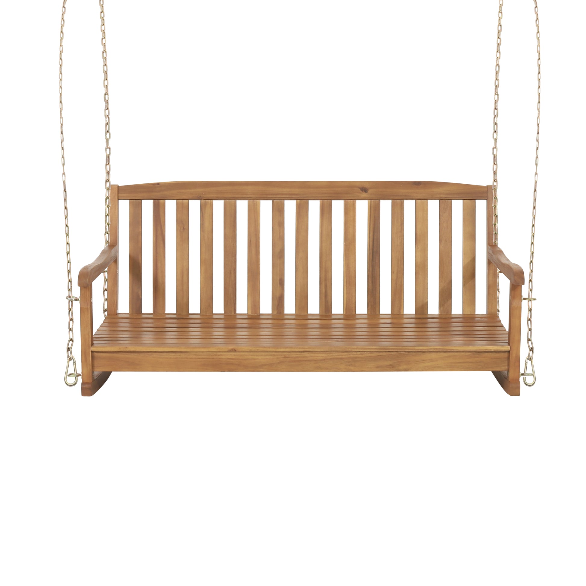 Brantley Porch Swing Teak Metal & Wood