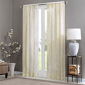 Diamond Sheer Window Curtain Panel Only 1 Pc Panel Ivory Polyester