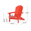 Malibu Adirondack Chair Red Acacia Wood