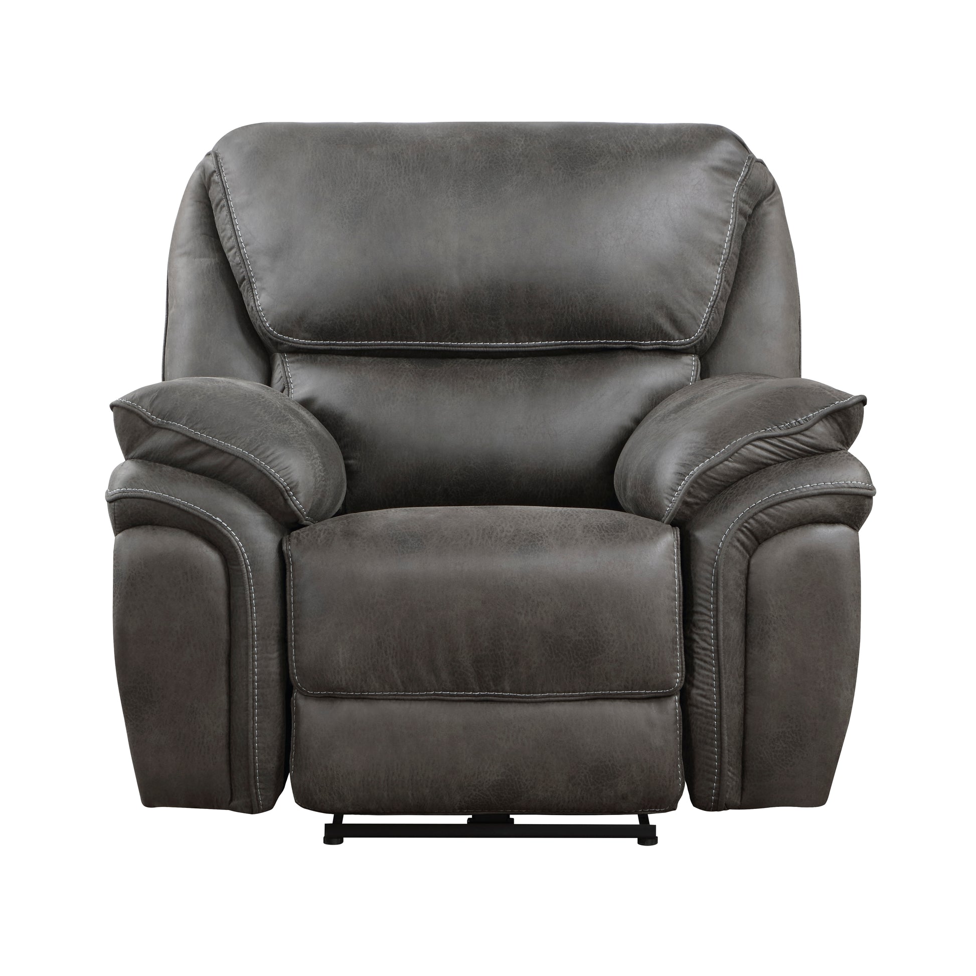Plush Modern Living Room Sofa Set 3Pc Power Reclining Sofa Loveseat Chair Gray Microfiber Upholstery Usb Port Solid Wood Frame Furniture Gray Microfiber Wood Primary Living Space Modern Plywood,Solid Wood 6 Seat