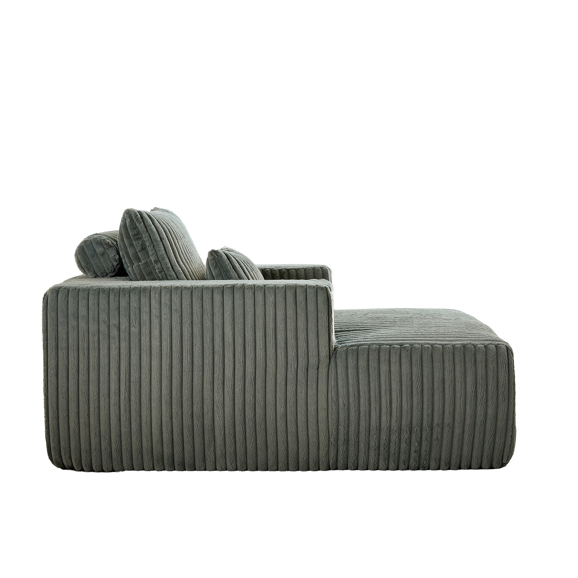 62.5 Inch Corduroy Sponge Sofa Lounge Chair,No Assembly Required,Fluffy Modern Sleeper Chair For Indoor Living Room Bedroom Army Green Foam Corduroy 1 Seat