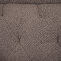 Upholstered Accent Chair Tufted Armchair For Living Room And Bedroom, Russet Brown Brown Birch Foam Teddy