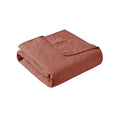 3 Piece Reversible Quilt Set Clay Red King Cal King Red Polyester