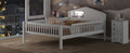 Full Size Wood Platform Bed With House Shaped Headboard, Led And Built In Storage, White Box Spring Not Required Full White Wood Bedroom Bed Frame Wood