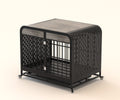 Heavy Duty Dog Crate Furniture Wooden Table Pet Dog Cage Kennel House Indoor Side End Table Decor With Removable Trays And Lockable Wheels For Small Dogs 33