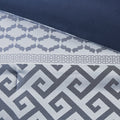 7 Piece Jacquard Comforter Set Navy Cal King California King Navy Polyester