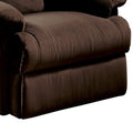 Arcadia Microfiber Glider Recliner, Chocolate Brown Brown Microfiber