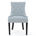 Cheney Dining Chair Kd Light Blue Wood Fabric