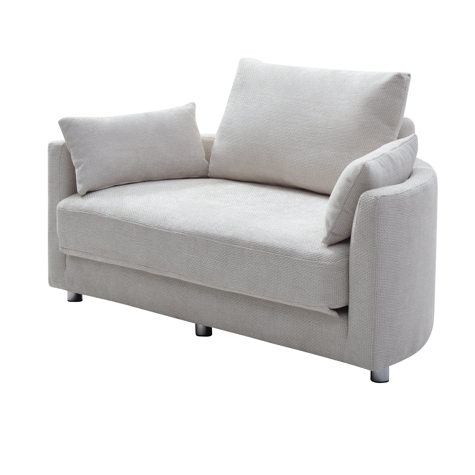 Foldable Sleeper Sofa Bed, Floor Sofa Chair Bed,Multi Functional, Circular Bed, Adjustable Futon Sofa Folding Lazy Sofa Couch,Double, For Balcony ,Living Room, Sitting And Sleeping Sofa,Beige,2Colors Beige Linen Primary Living Space Modern Linen 3 Seat