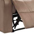 Brown Recliner With Pillow Top Arm Brown Microfiber Manual Handle Metal Primary Living Space Tight Back Handle Pillow Top Arms Wood Fabric