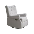 Alice Wingback Recliner In Linen Grey Grey Fabric