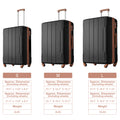 Hardshell Luggage, Lightweight Durable Abs Suitcases With Double Wheels Tsa Lock 20'' Single Luggage Black Brown Abs