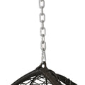 Castaic Hanging Chair With 8Ft Chain Khaki Brown Pe Rattan Iron