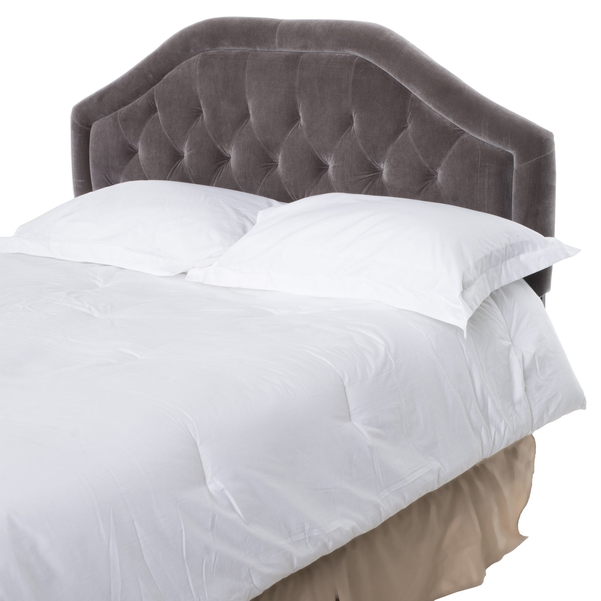 Earlton Headboard Full Grey Fabric