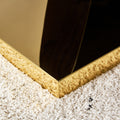 Table And Chair Set. A Rectangular Glass Dining Table With A 0.4 Inch Tempered Glass Tabletop And Mdf Board V Shaped Bracket, Paired With 2 Chairs Consisting Of Pu Seat Cushions And Silver Metal Legs. Black Seats 2 Tempered Glass