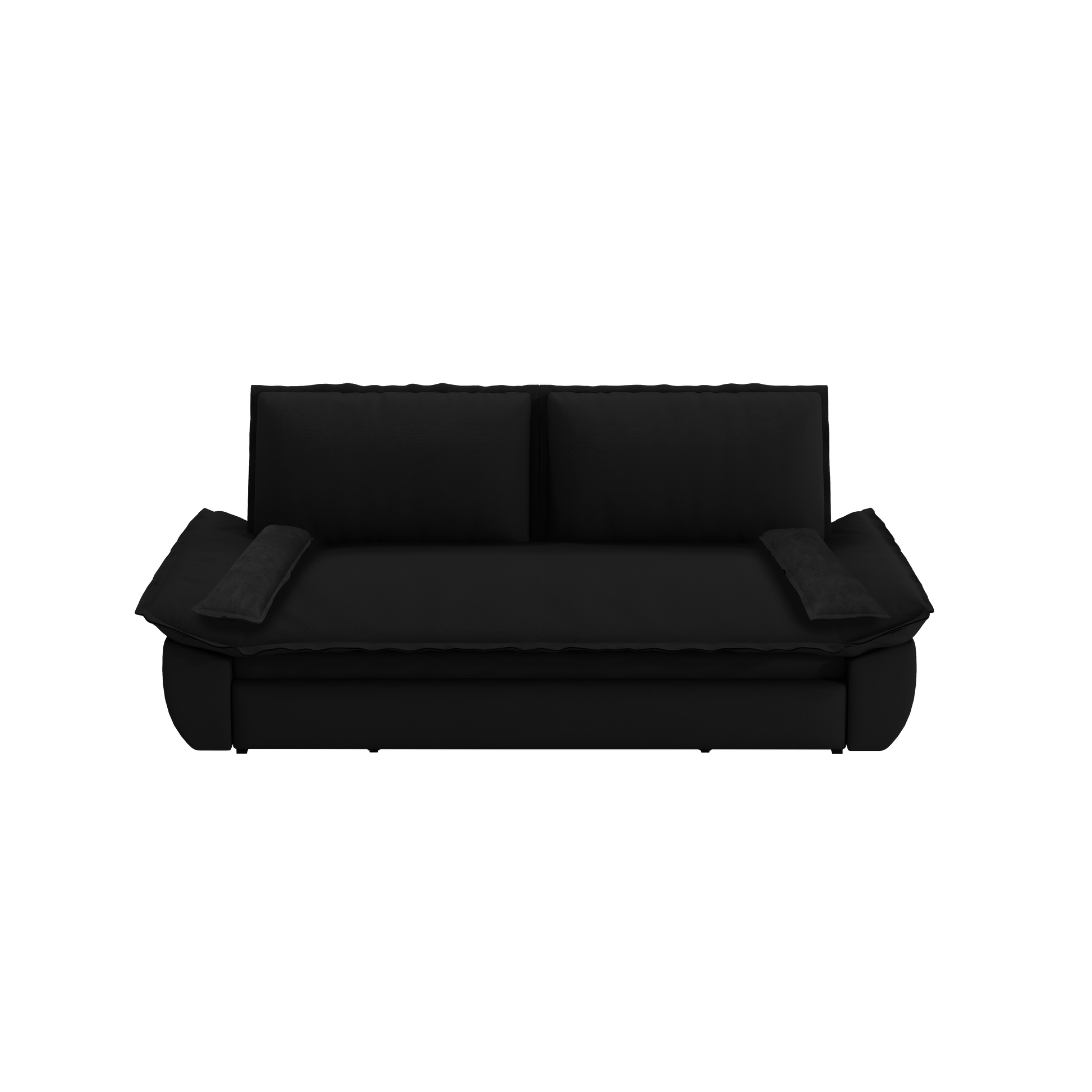 70.1" Queen Pull Out Sofa Bed, 3 In 1 Convertible Sleeper Sofa With 2 Soft Pillows,Multi Functional Velvet Loveseat Bed,Black Old Sku:W1885P151425 W1885P154641 Black Velvet Velvet 2 Seat