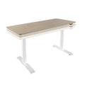 Techni Mobili Adjustable Sit To Stand Desk, Oak Oak Computer Desk Office Modern Rectangular Rectangular Steel Particle Board