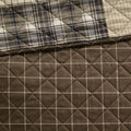 3 Piece Reversible Printed Quilt Set Black Brown King Cal King Black Brown Microfiber