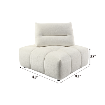 Loanna Moludar Wedge, Beige Linen Lv04043 Beige Upholstered 1 Seat