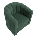 Modern Contemporary Swivel Chair With Ottoman Green Boucle Fabric Upholstery Solid Wood Living Room Furniture Green Primary Living Space Contemporary,Modern Plywood,Solid Wood