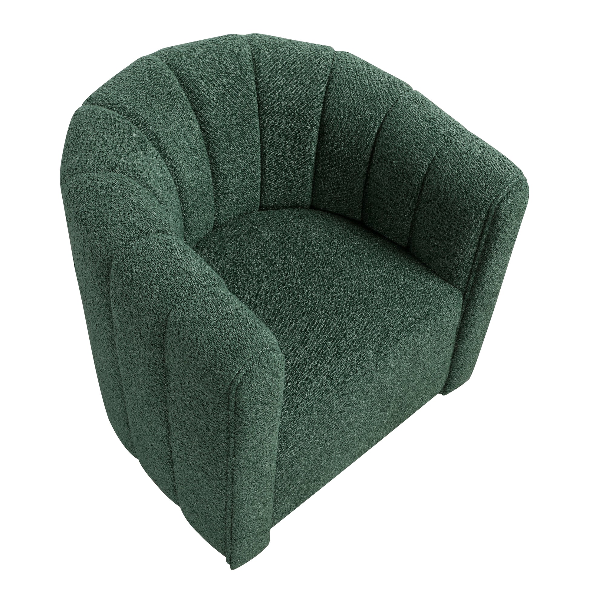 Modern Contemporary Swivel Chair With Ottoman Green Boucle Fabric Upholstery Solid Wood Living Room Furniture Green Primary Living Space Contemporary,Modern Plywood,Solid Wood