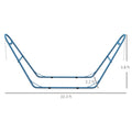 Outsunny Hammock Stand For 2 Person, Portable Adjustable Steel Frame Hammock Stand With Weather Resistant Finish, For 9 14Ft Hammocks, 10.3', 550 Lbs. Capacity, Blue Blue Steel