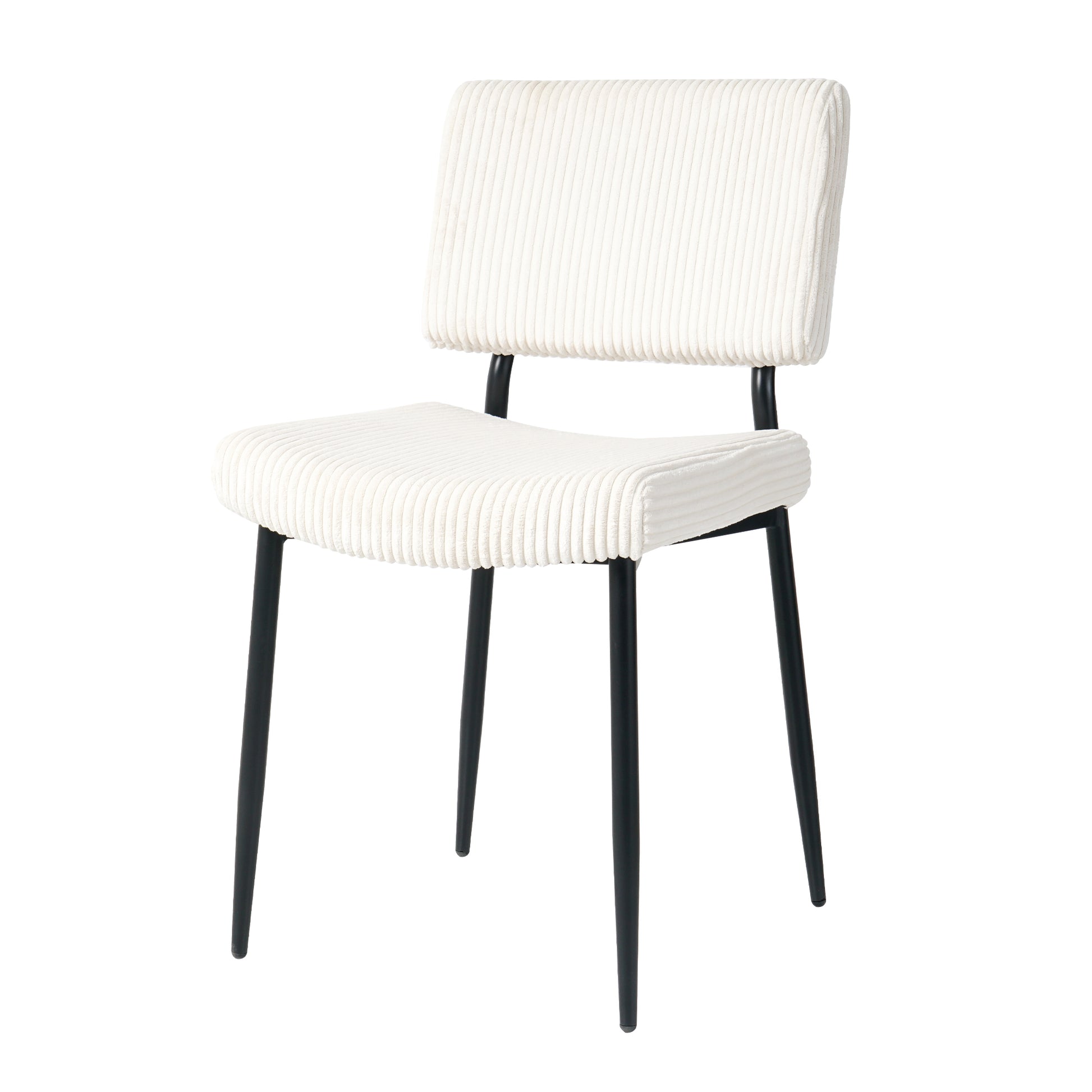 Modern Beige Simple Velvet Dining Chair Fabric Upholstered Chair Home Bedroom Stool Back Dressing, White Round Table Set, Chair Black Metal Legs Set Of 5 White Mdf