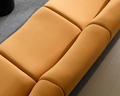 Wks8W Orange, Durable Fabric, 4 Sectional Sofa, High Density Sponge And Solid Wood Frame Orange Fabric 4 Seat