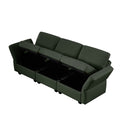 Oversized Modular Sectional Convertible Fabric Sofa Set,Extra Large Sectional Storage Seat Couch For Living Room, 3 Seat Modern Modular Sofa Green Green Polyester 3 Seat