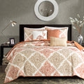 6 Piece Printed Quilt Set With Throw Pillows Multi Full Queen Full Multi Cotton