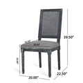 Dining Chair Grey Fabric