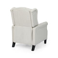 Push Back Recliner Beige Fabric