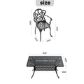 Cushions In Random Colors 7 Piece Set Of Cast Aluminum Patio Furniture With Cushions Yes Dining Set Black Seats 6 Rust Resistant Frame Water Resistant Cushion Garden & Outdoor Complete Patio Sets Aluminium