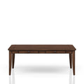 Casual Dining Table With Four Storage Drawers In Brown Finish Brown Solid Wood Mdf