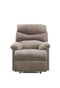 Light Brown Recliner With Pillow Top Arm Light Brown Manual Handle Metal Primary Living Space Tight Back Handle Pillow Top Arms Fabric Metal