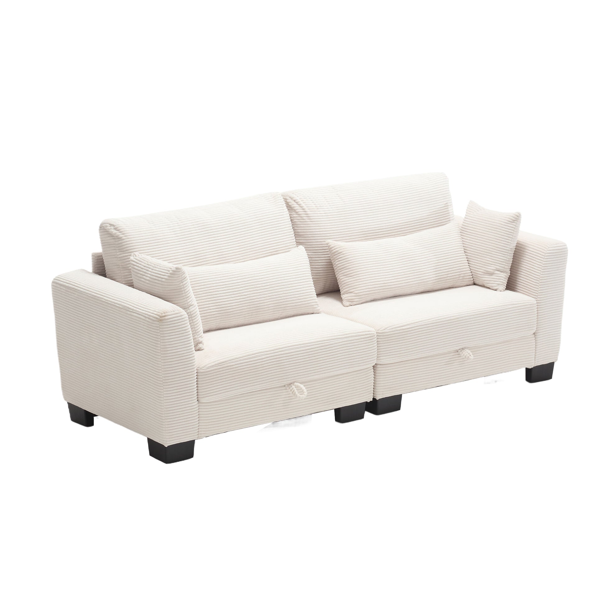 United Modular Sectional Sofa L Shaped Modular Couch With Reversible Chaise Modular Sofa Sectional Couch With Storage Seats Beige Velvet 2 Seat