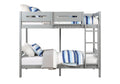 Edah Bunk Bed T T , Gray Finish Bd01913 Twin Gray Wood