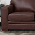 Dillon Leather Loveseat Raisin Down Filling Genuine Leather