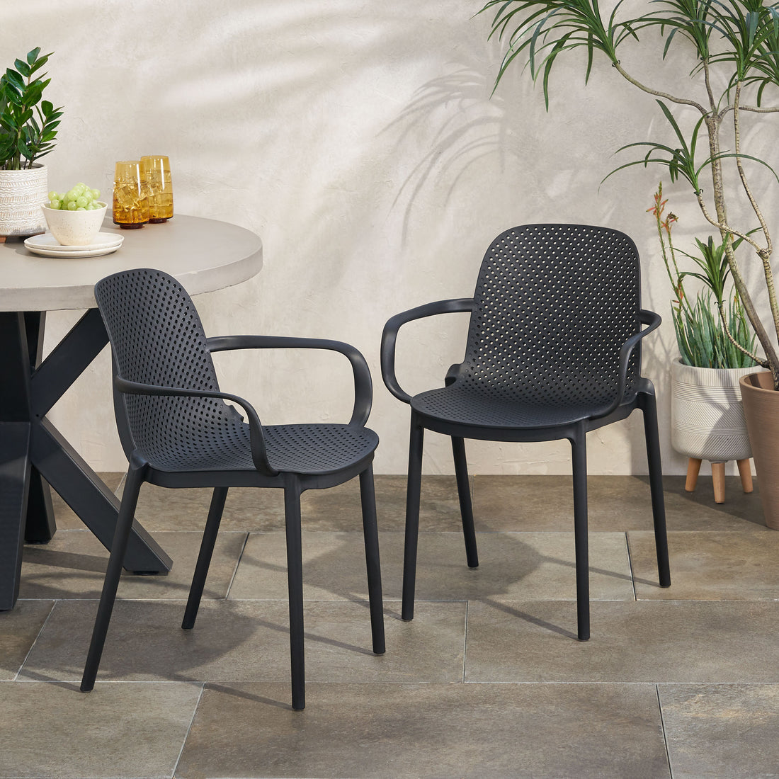 Gardenia Chair Black Polypropylene