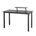 Techni Mobili Industrial Writing Desk, Black Black Computer Desk Modern Rectangular Rectangular Engineered Wood