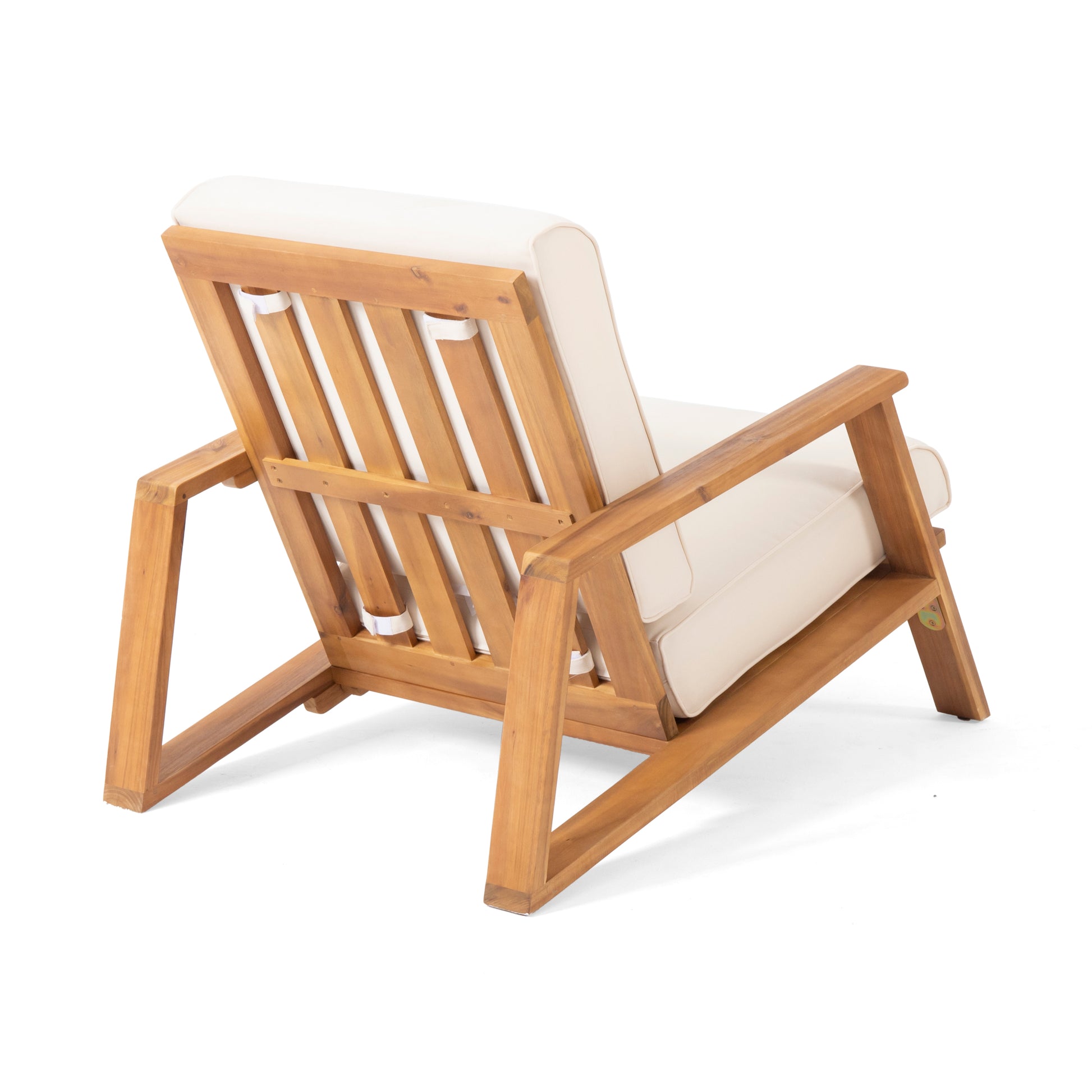 Paloma Club Chair Beige Acacia Wood