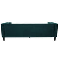 3 Seater Sofa, Upholstered Tufted Coach, Velvet Sofa, Green Frosty Green Velvet 3 Seat