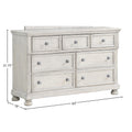 Seven Drawer Dresser Antique Gray Antique Gray Solid Wood Mdf