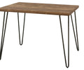 Rustic Oak Desk Taupe Mdf Metal